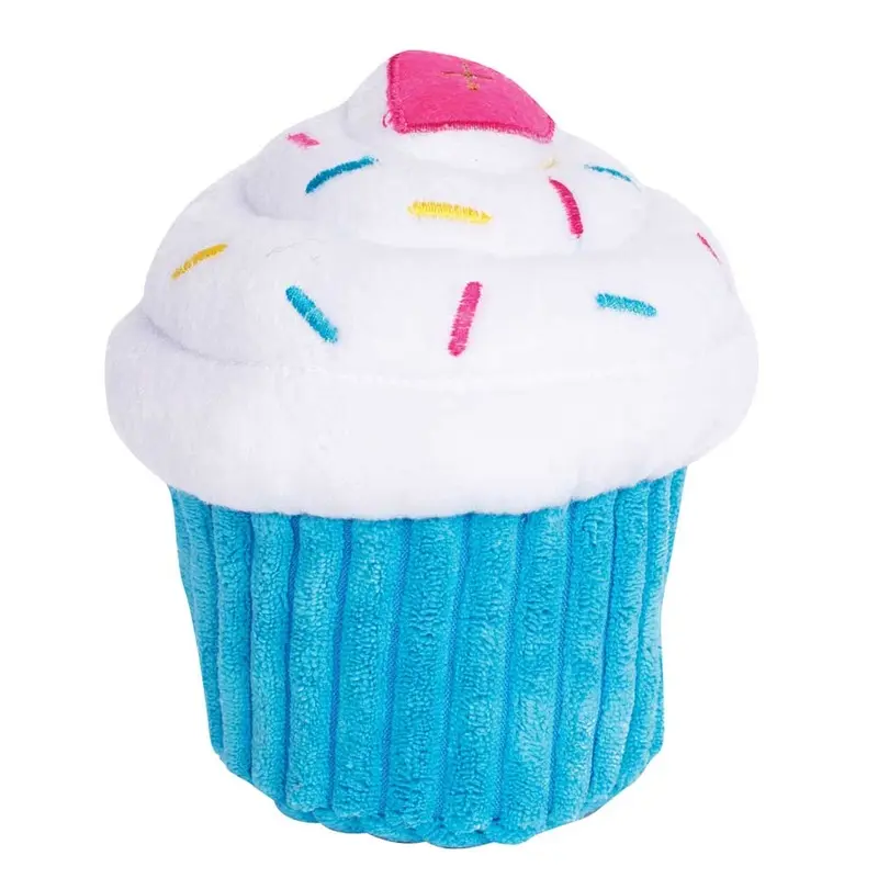 Zippy Paws Fairytale Cupcake Plush Dog Toy - Blue