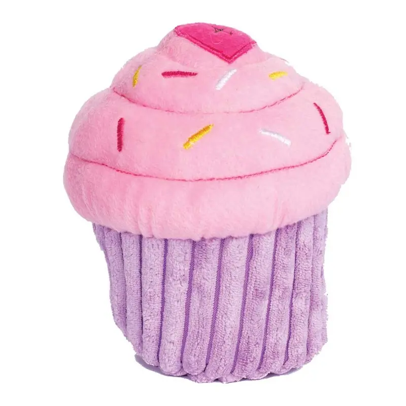 Zippy Paws Fairytale Cupcake Plush Dog Toy - Pink