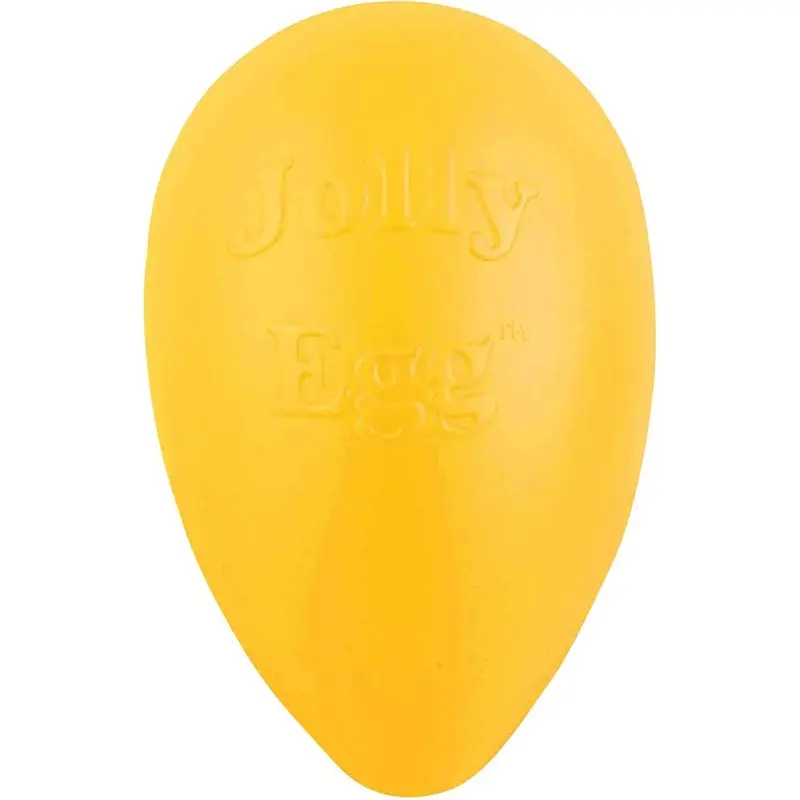 Jolly Pets Dog Toy - Egg - Yellow - 8 in.