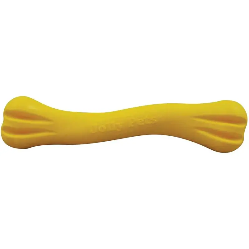 Jolly Pets Dog Toy - Flex-N-Chew Bone - Yellow - Sm