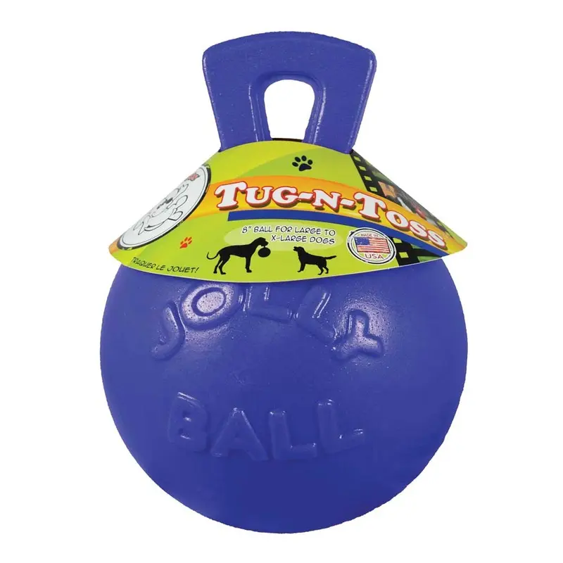 Jolly Pets Dog Toy - Tug-N-Toss Ball - Blue - XL