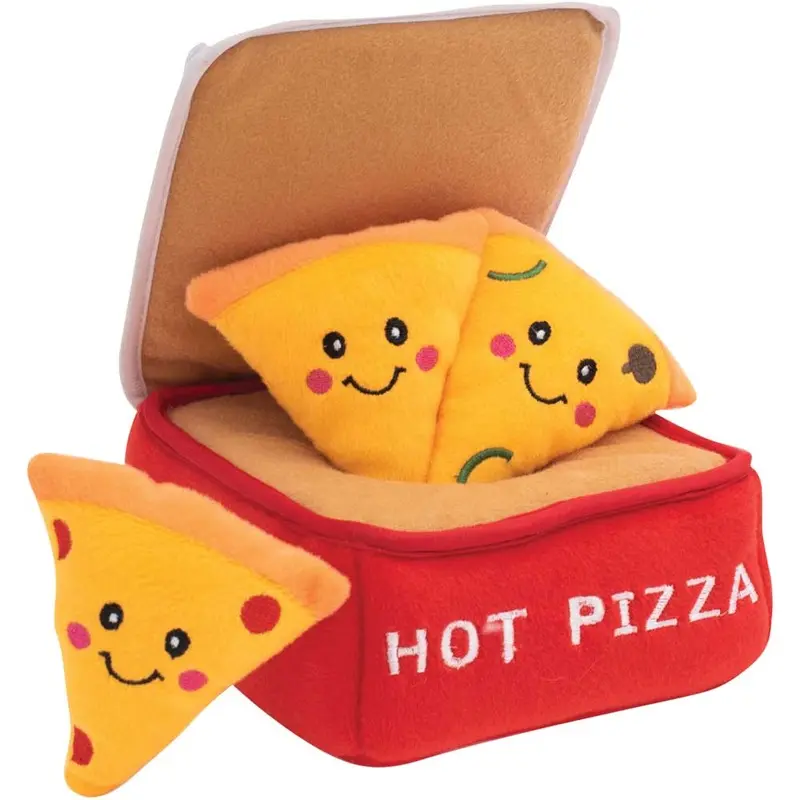 Zippy Paws Dog Toy - Zippy Burrow - Pizza Box