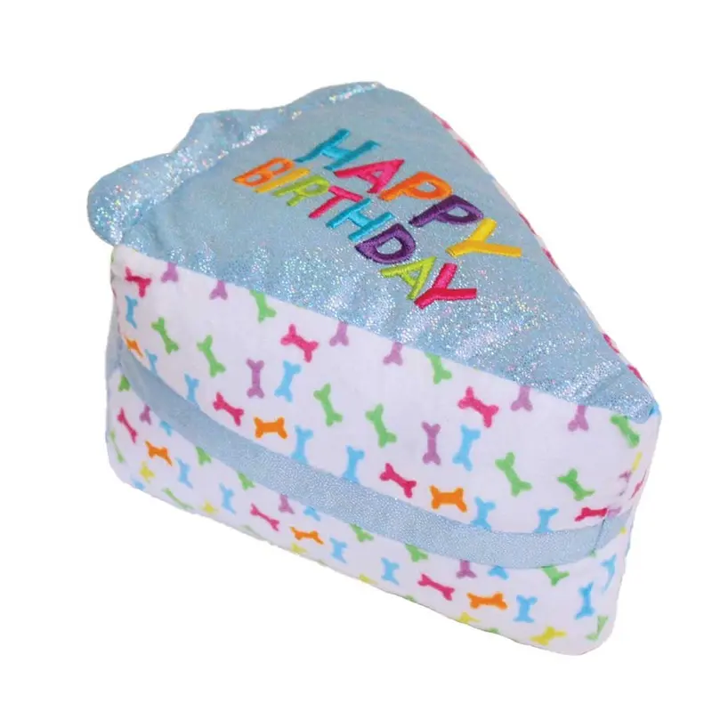 Multipet Dog Toy - Birthday Cake Slice - Assorted