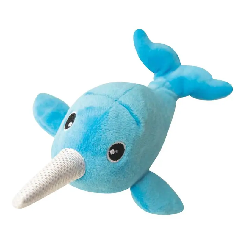 Snugarooz Plush Dog Toy - Baby Nikki The Narwhal