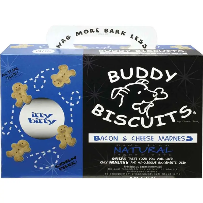 Buddy Biscuits - Bacon & Cheese Madness - Itty Bitty -  8 oz