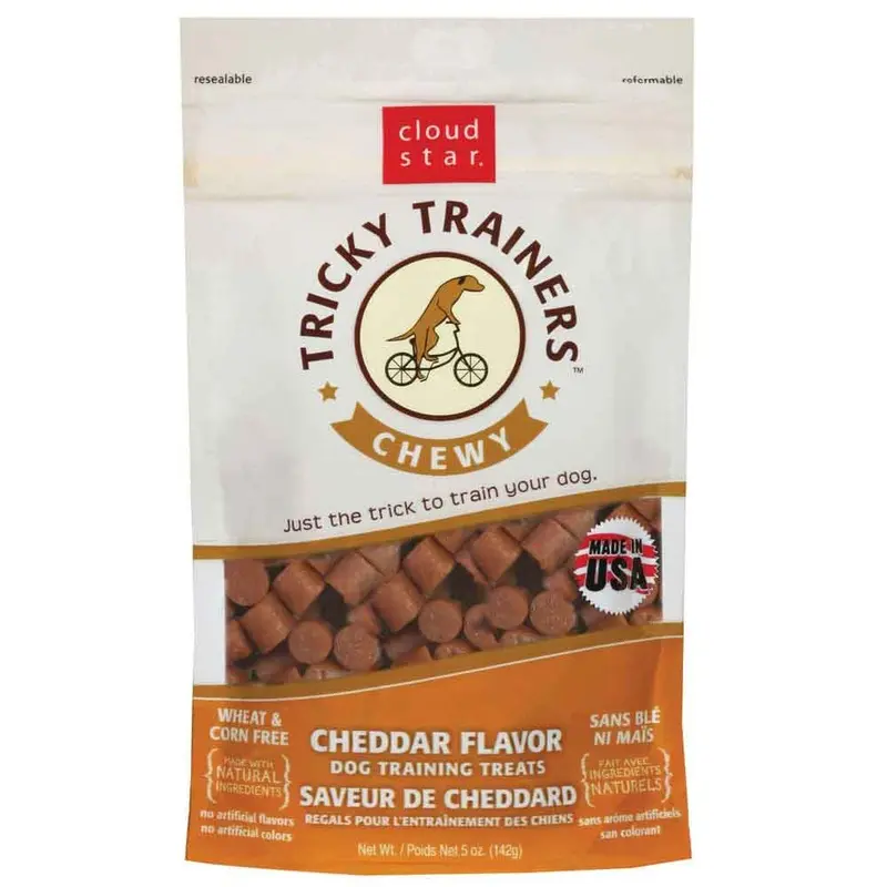 Cloudstar Tricky Trainers Dog Treats - Cheddar - 5 oz.