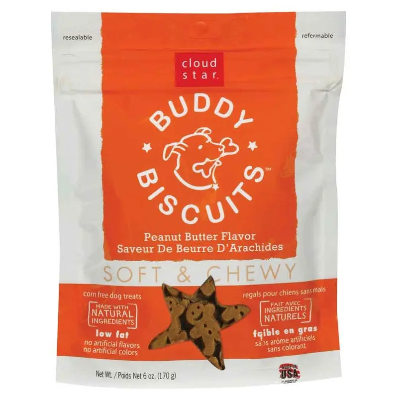 Soft and Chewy Buddy Biscuits - Peanut Butter - 6 oz.