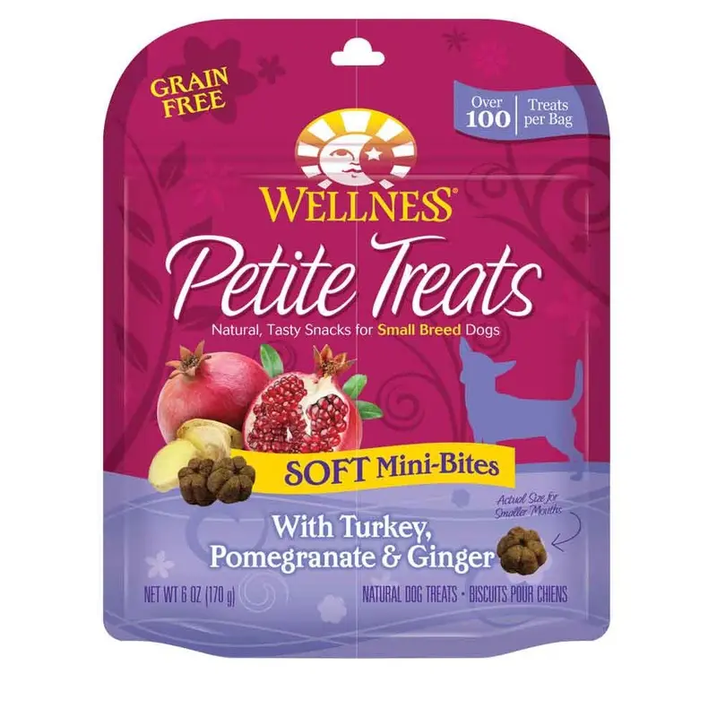 Petite Treats Soft Mini-Bites - Turkey & Pomegranate - 6 oz.