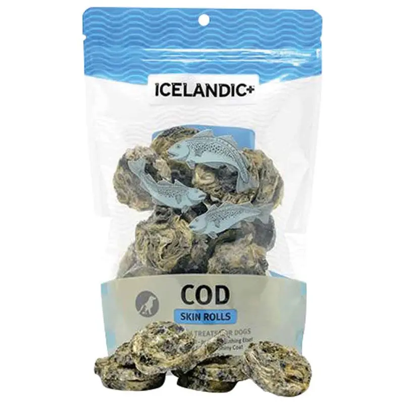 Icelandic - Cod Skin Rolls - Dog Treats - 3 oz