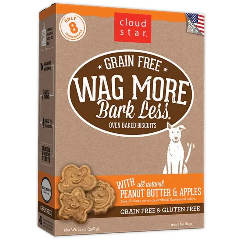Wag More BL Oven Baked Biscuits-Peanut Butter & Apples-14oz