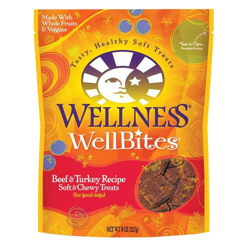 Wellness Soft WellBites Treats - Beef & Turkey - 6 oz
