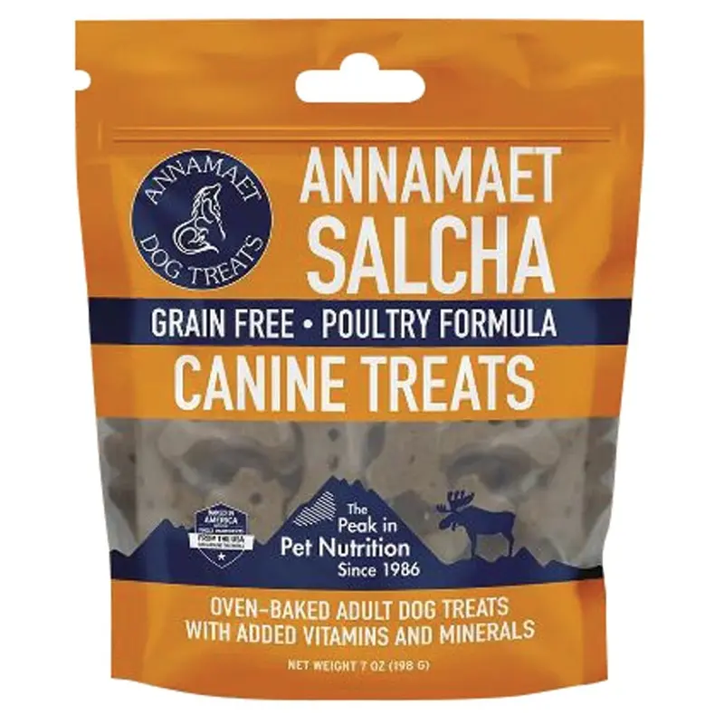 ANNAMAET - SALCHA GF POULTRY FORMULA DOG TREATS - 7 OZ.