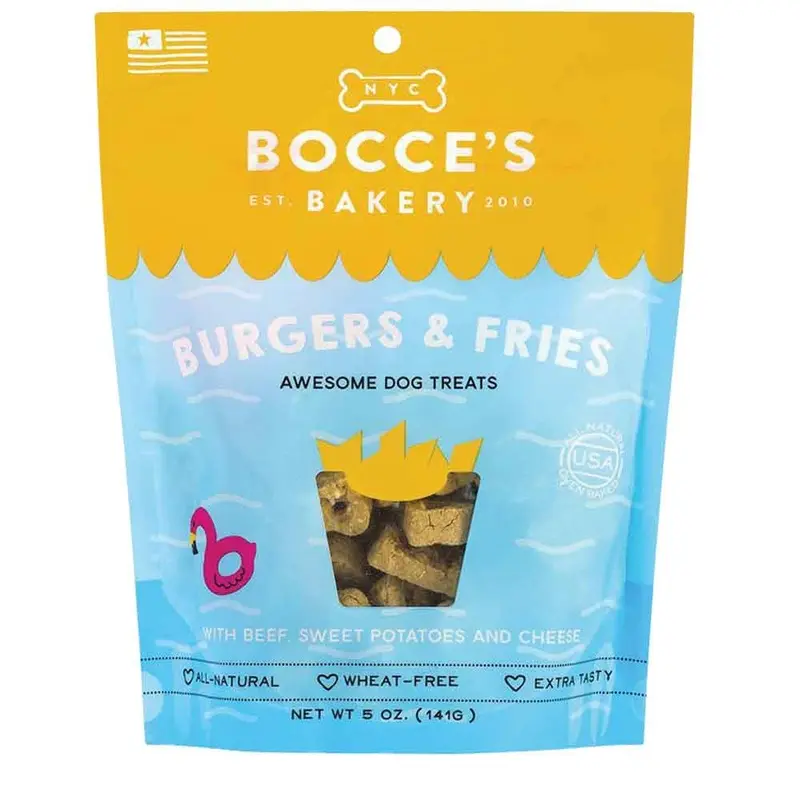 BOCCE'S BURGERS & FRIES DOG TREATS - 5 OZ