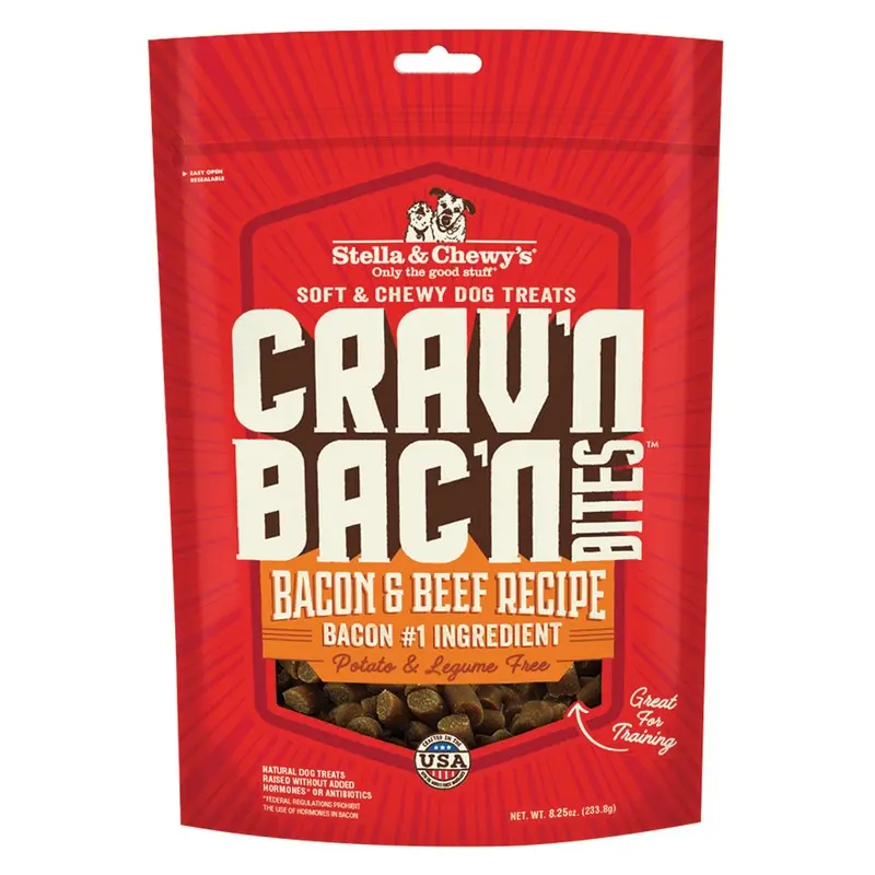 Stella & Chewy Crave n Bac n Dog - Beef Bites - 8.25 oz