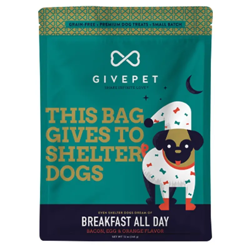 GIVEPET DOG TREATS - GF - BREAKFAST ALL DAY - 11 OZ