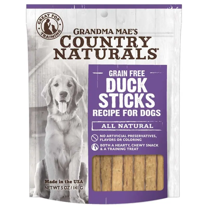 Grandma Maes - Country Naturals GF Dog Treats - Sticks - Duck - 5 oz