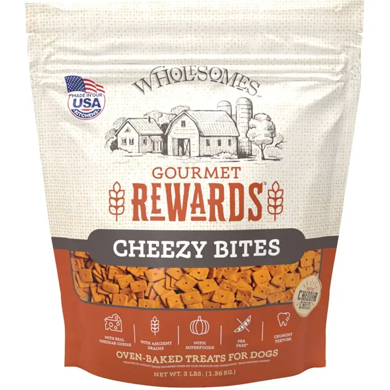 Wholesomes - Cheezy Bites Cheddar Biscuits 3lb.