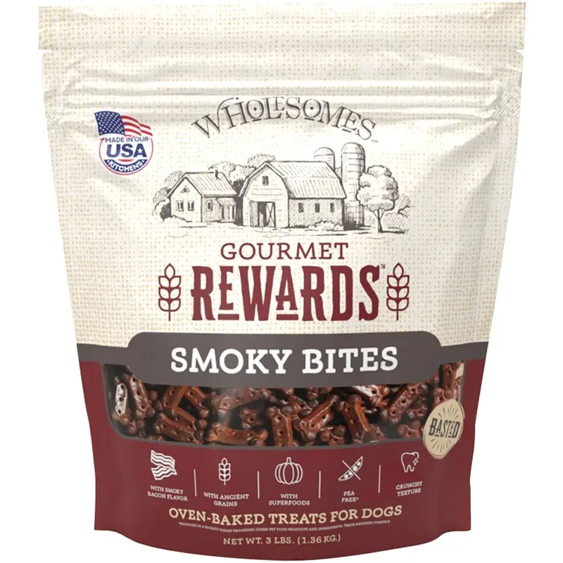 Wholesomes - Smoky Bites Bacon Biscuits 3lb.