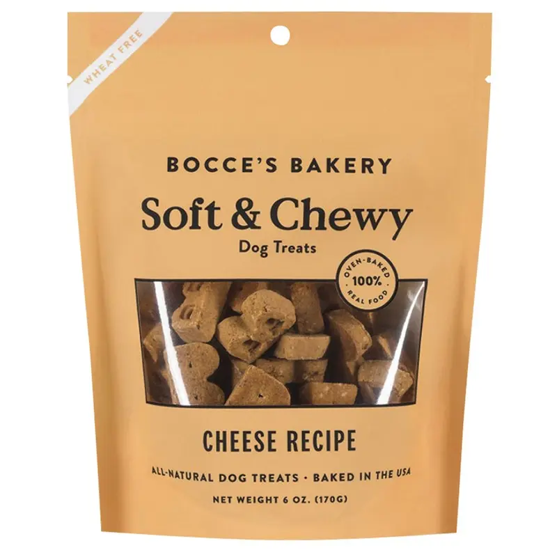 BOCCES SOFT & CHEWY DOG TREATS - CHEESE - 6 OZ