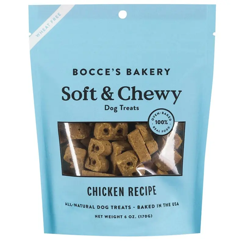 BOCCES SOFT & CHEWY DOG TREATS - CHICKEN - 6 OZ