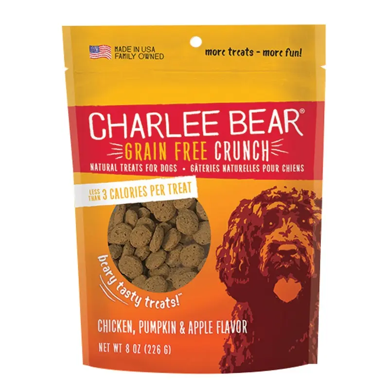 Charlee Bear Grain Free Crunch - Chkn/Pmkn/Apple - 8 oz