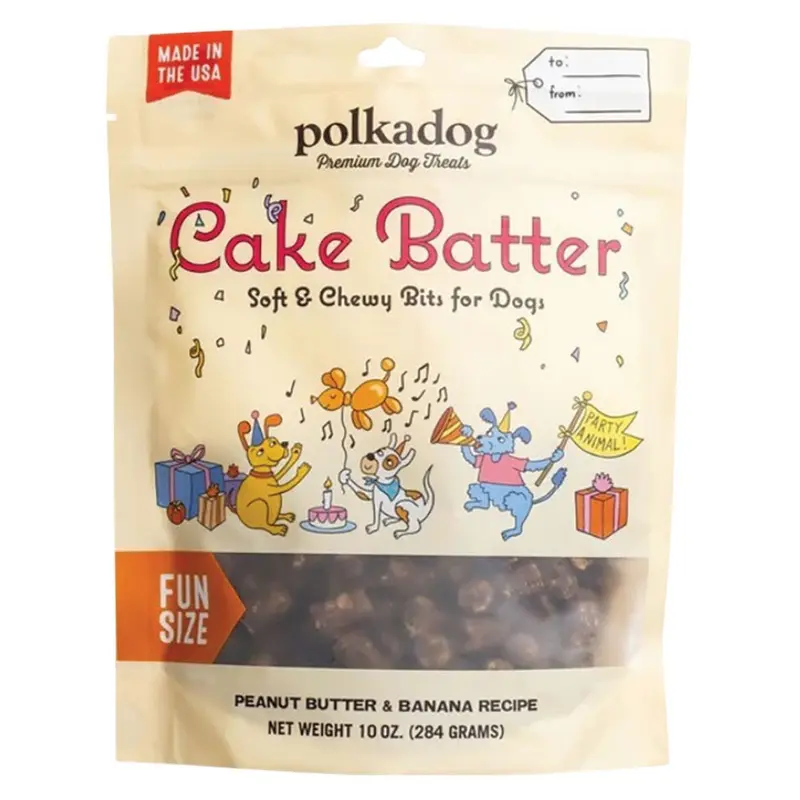 POLKADOG DOG TREATS - CAKE BATTER - 10OZ