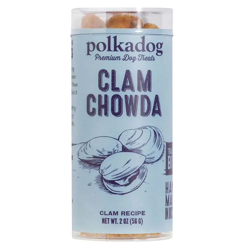 Polkadog Dog Treats - Clam Chowda - 2oz Tube