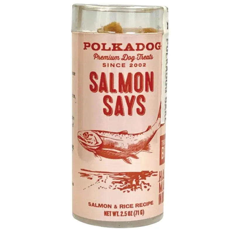 Polkadog Dog Treats - Salmon Says - 2oz Tube