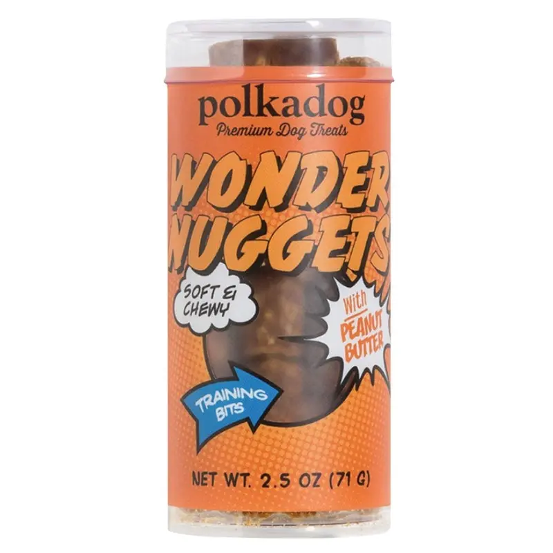 Polkadog Dog Treats - Wonder Nuggets - PB - 2.5oz Tube