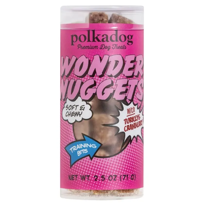 Polkadog Dog Treats - Wonder Nuggets - Turkey - 2.5oz Tube