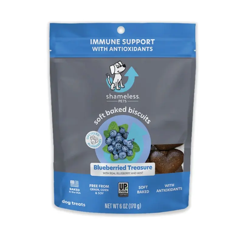SHAMELESS DOG BISCUITS - BLUEBERRIED TREASURE - 6OZ