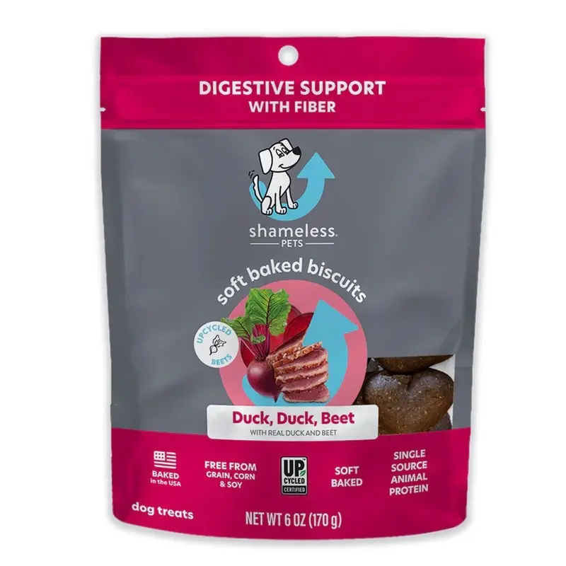 SHAMELESS DOG BISCUITS - DUCK DUCK BEET - 6OZ