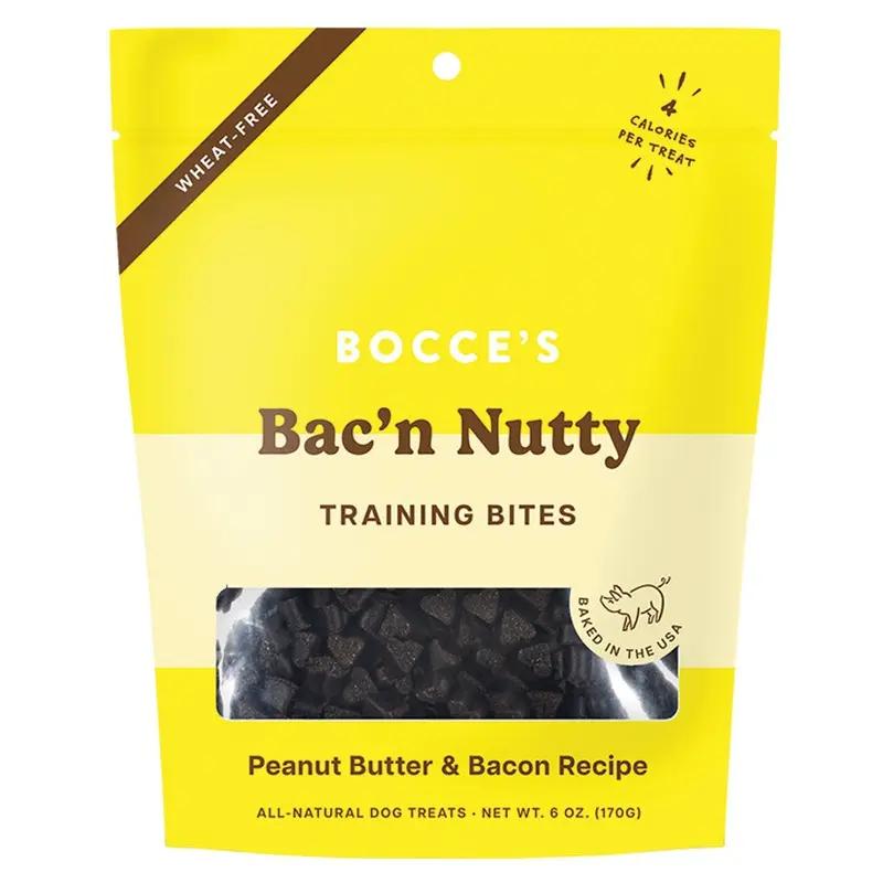 BOCCES - BACON NUTTY TRAINING DOG TREAT 6OZ