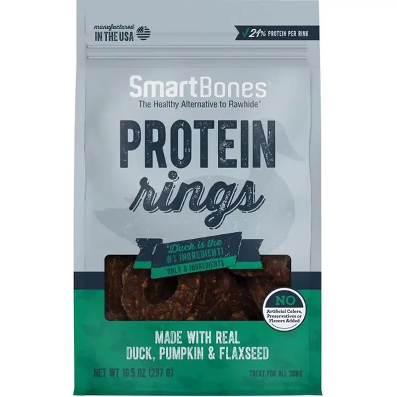 Smartbones - Protein Rings Duck&Pumpkin Dog Treat 10.5oz