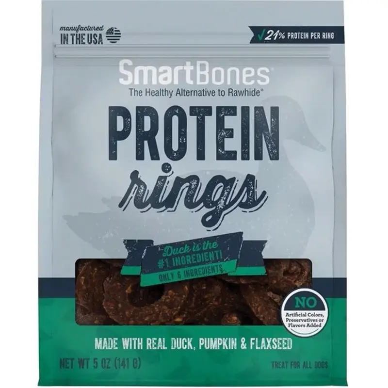 Smartbones - Protein Rings Duck&Pumpkin Dog Treat 5oz