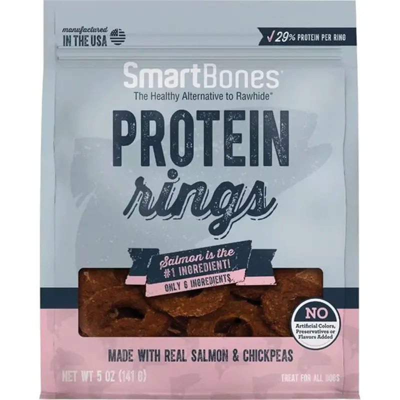 Smartbones - Protein Rings Salmon&Chickpea Dog Treat 5oz
