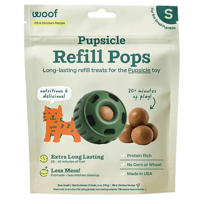 WOOF - CHICKEN & PEANUT BUTTER POPS 6OZ. SM