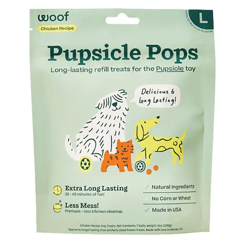 WOOF - CHICKEN & PEANUT BUTTER POPS 8OZ. LG