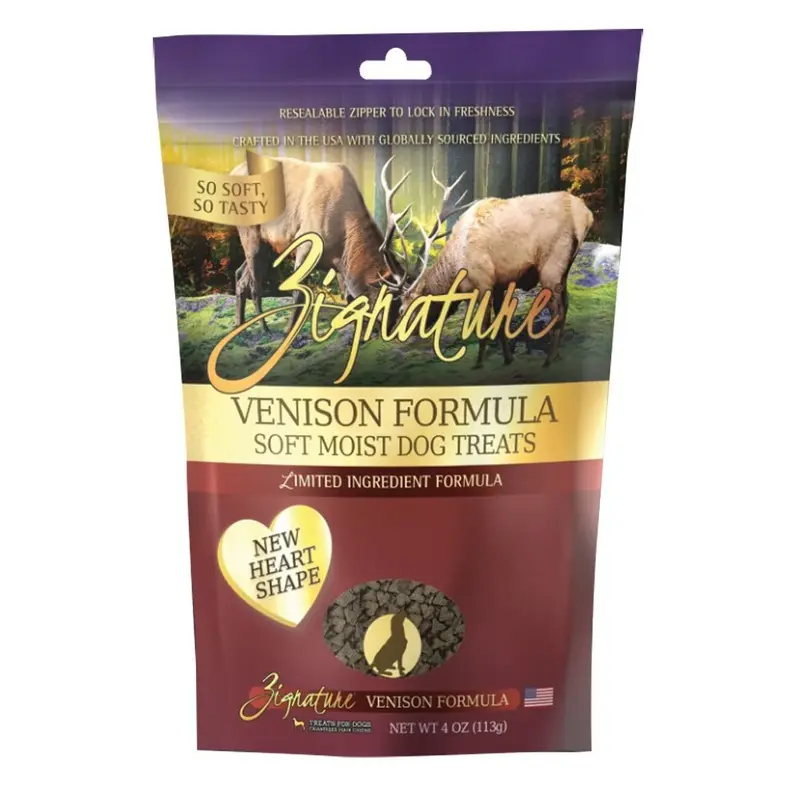Zignature - Venison Formula Soft Dog Treat 4oz