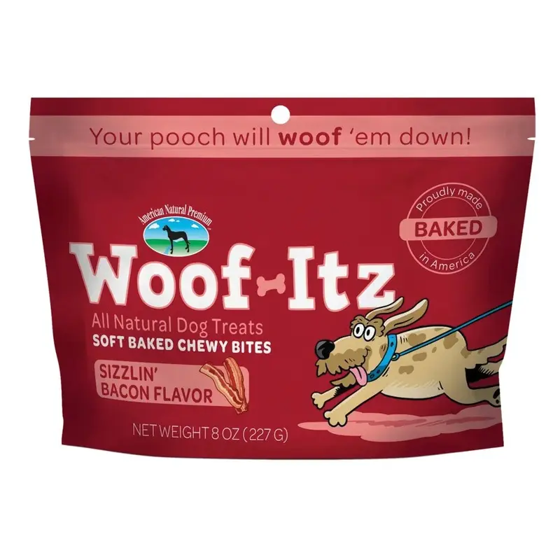 Woof-Itz - Soft Bites Sizzlin Bacon Dog Treat 8oz