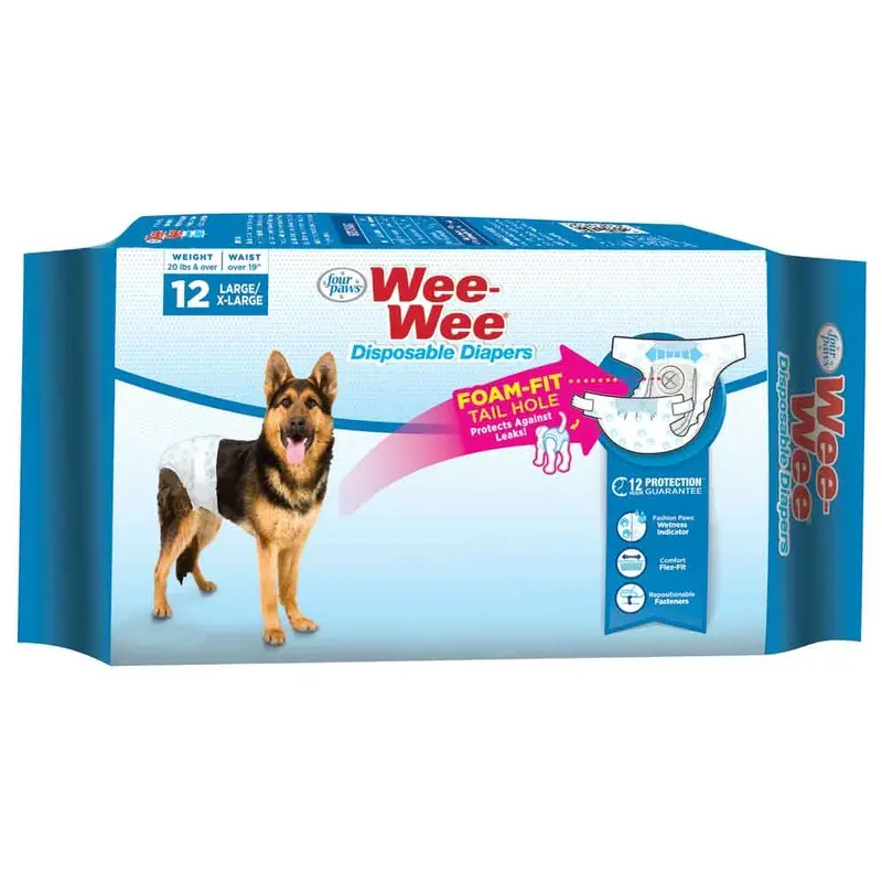 Four Paws - Wee-Wee Disposable Diapers L/XL 12pk
