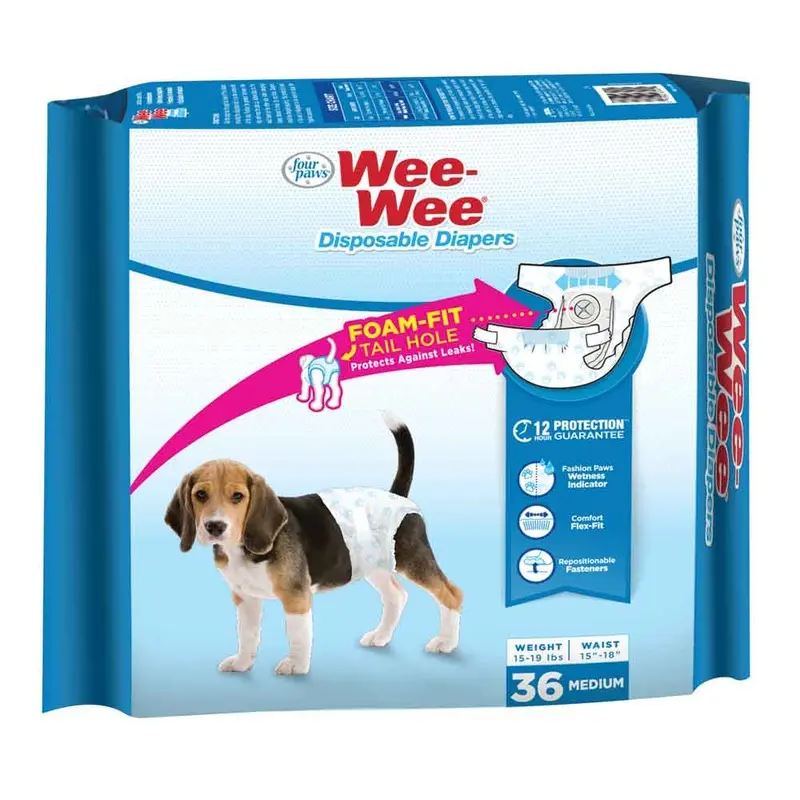 Four Paws - Wee-Wee Disposable Diapers Md 36pk