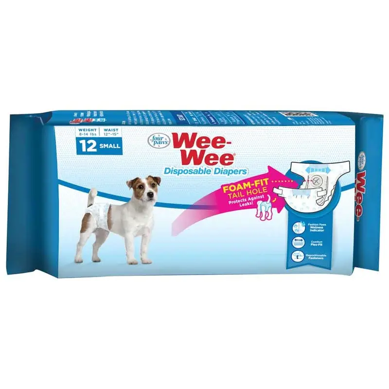 Four Paws - Wee-Wee Disposable Diapers Sm 12pk
