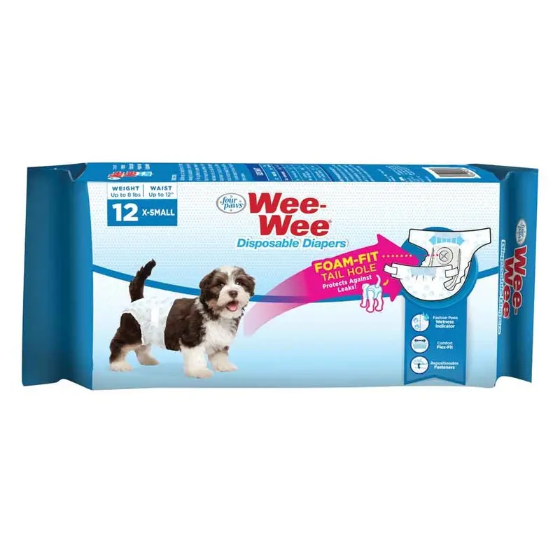 Four Paws - Wee-Wee Disposable Diapers XS 12pk