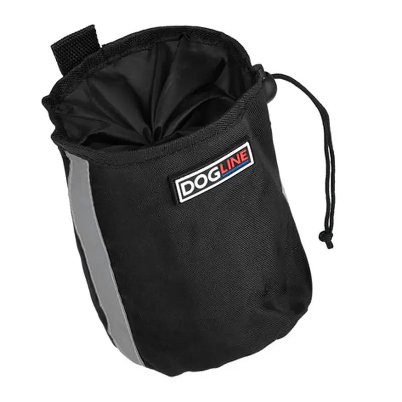 DogLine - Treat Pouch with Waste Dispenser Black