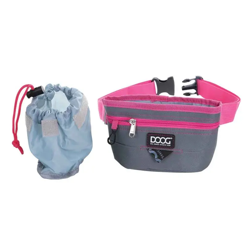 DOOG - Treat Pouch - Grey and Pink - 8 x 5 inch