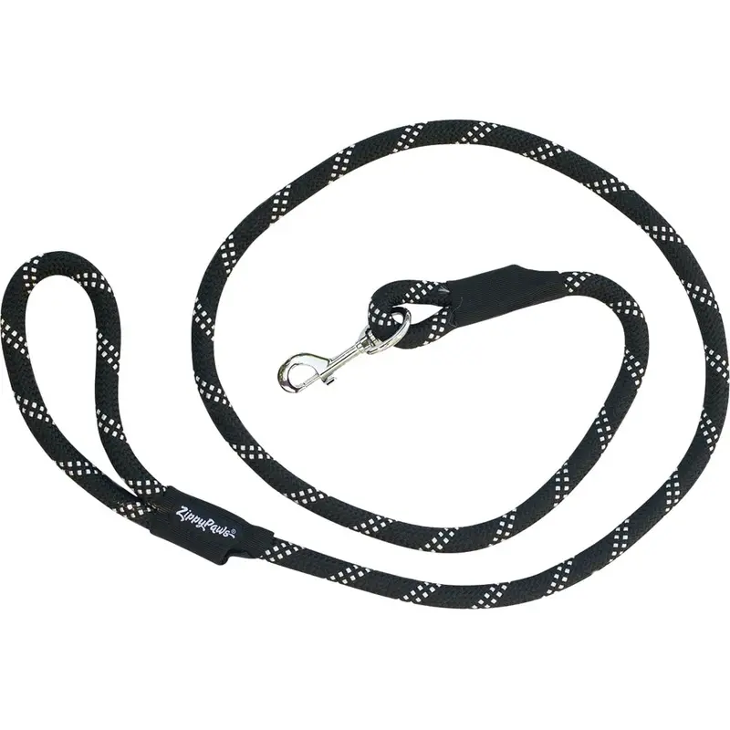 Zippy Paws - Climber Rope Black Leash 6ft