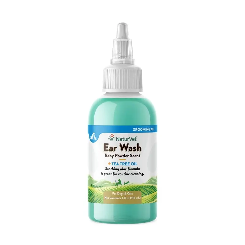 Naturvet Ear Wash With Tea Tree Oil For Dogs And Cats - 4 Oz