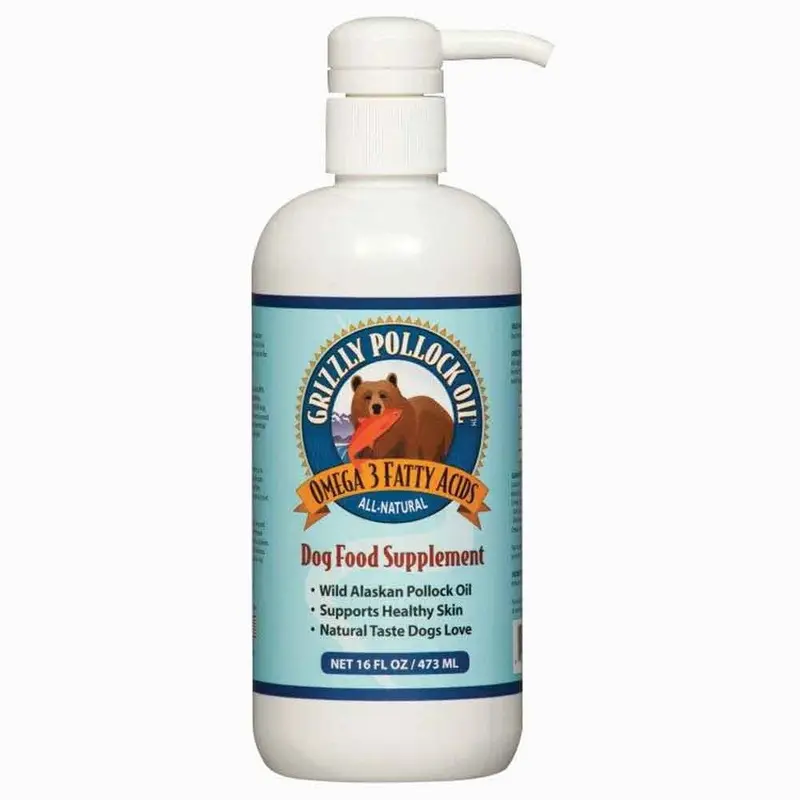 GRIZZLY POLLOCK OIL DOG FOOD SUPPLEMENT - 16 OZ.