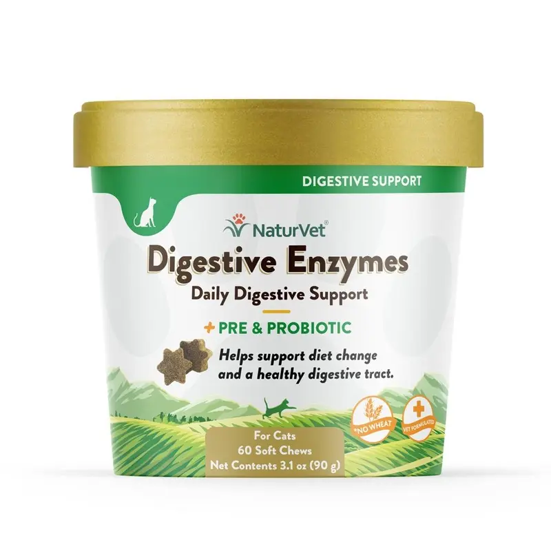 Naturvet Digestive Enzymes+ Probiotics Soft Chew 60 Ct.
